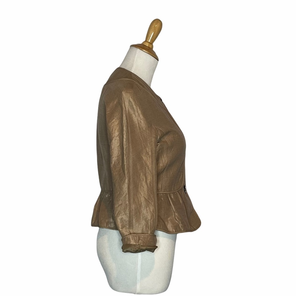 Burberry Black Label Shimmery Linen Short Jacket - Picture 3 of 16